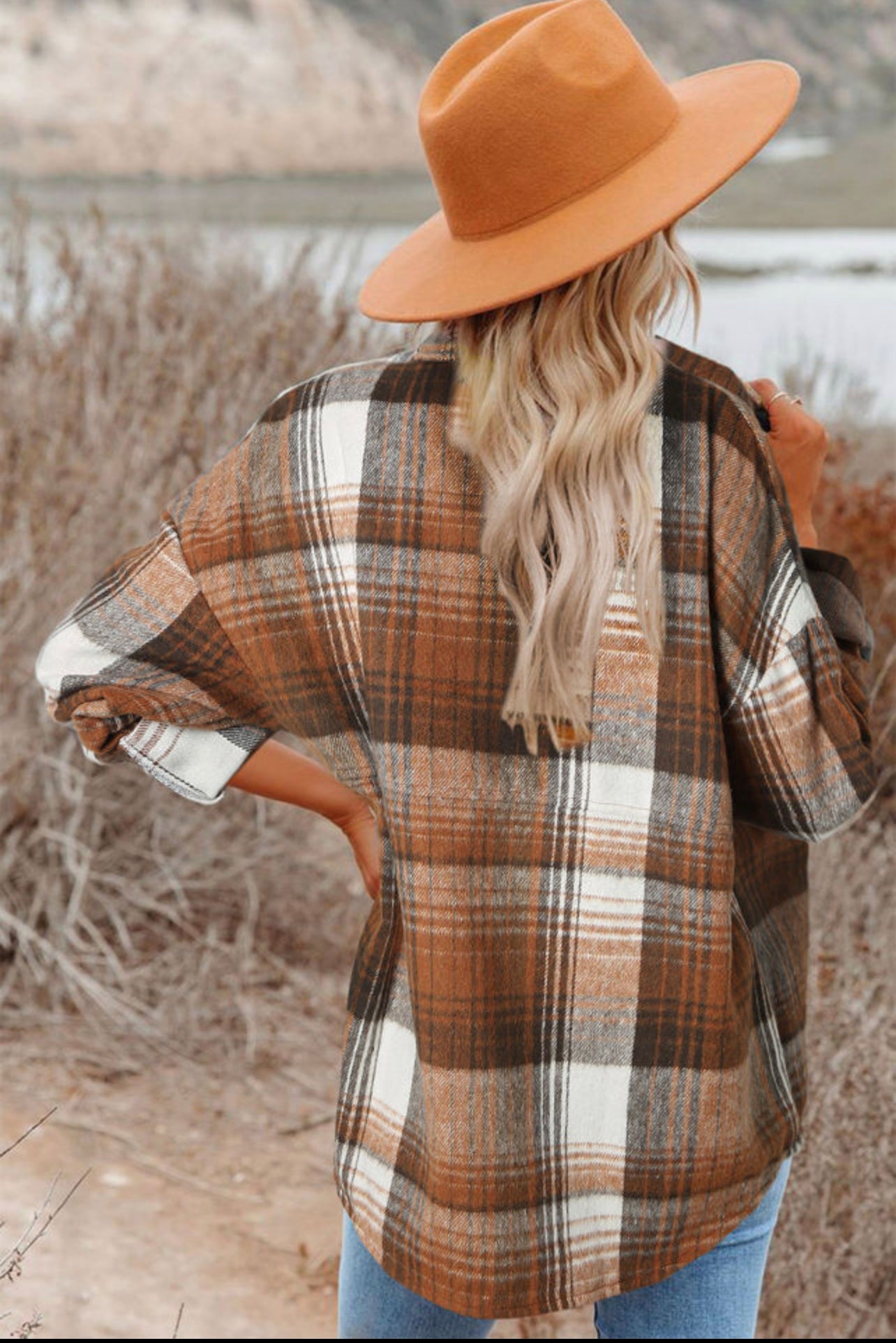 Brown plaid Shacket