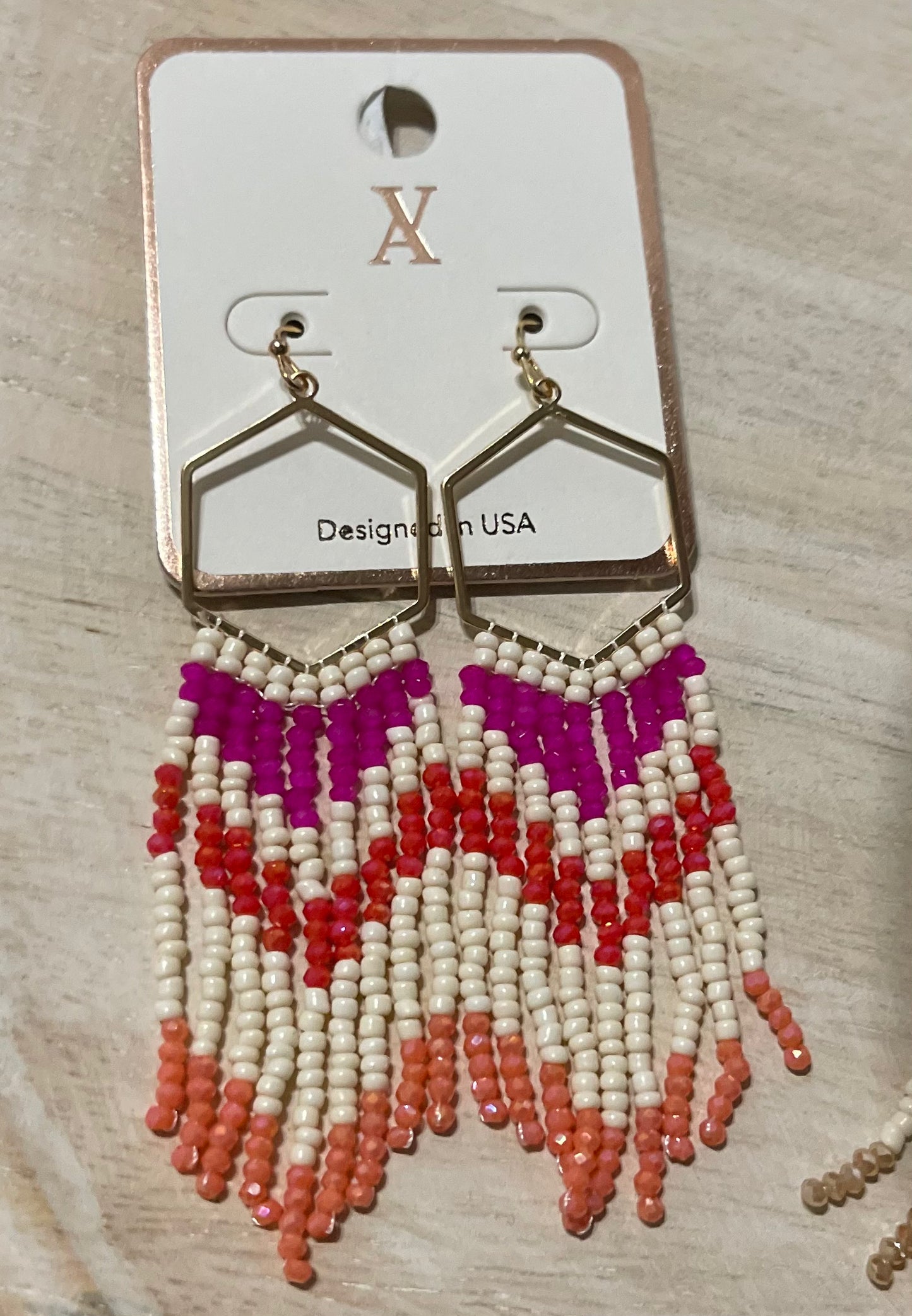 beaded dangle earrings