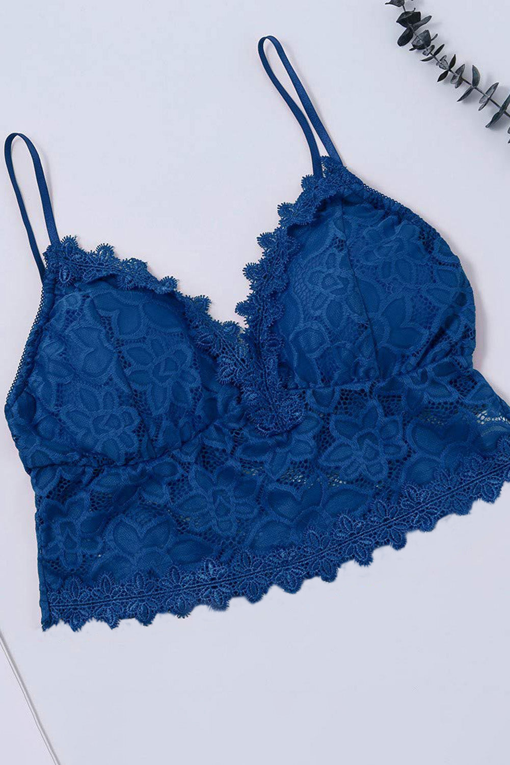 Deep V Lace Bralette Crop Top