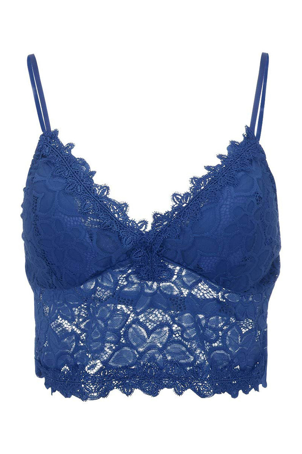Deep V Lace Bralette Crop Top
