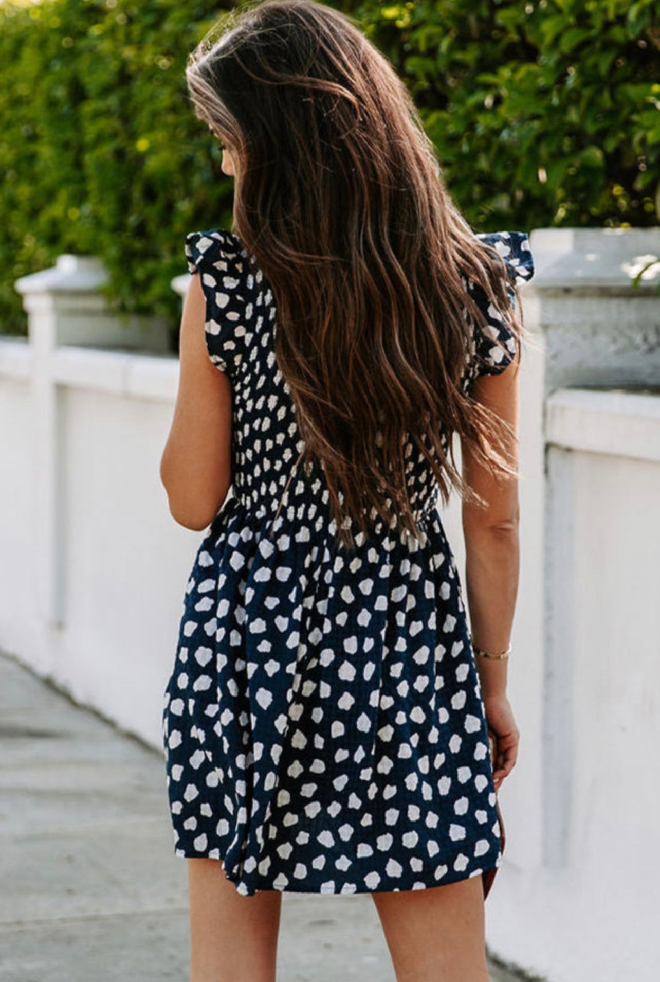 Maci Smocked Spotted Dress