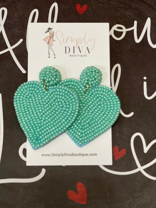 Heart Bead Earrings