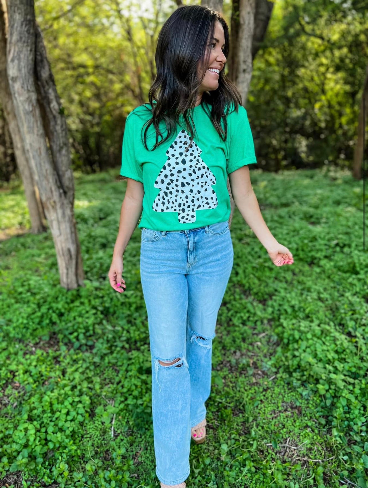 Dalmatian Christmas Tree Tee