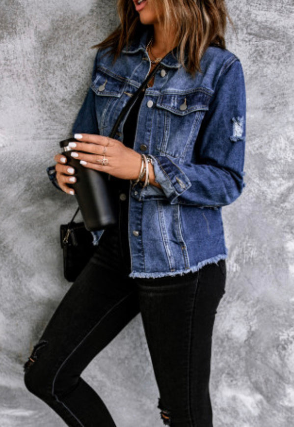 Cali Distressed Denim Jacket
