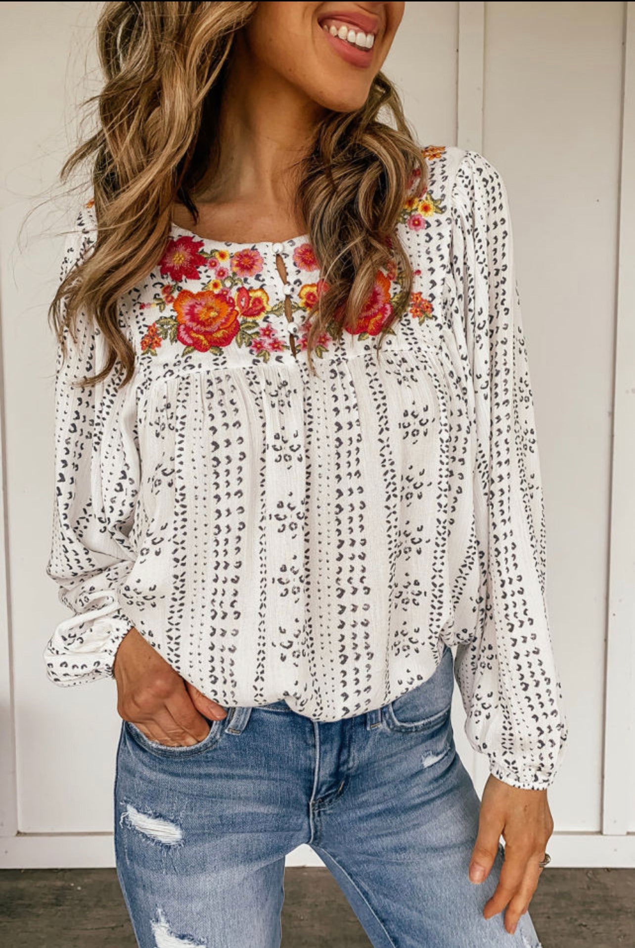 Isabella Embroidered Top