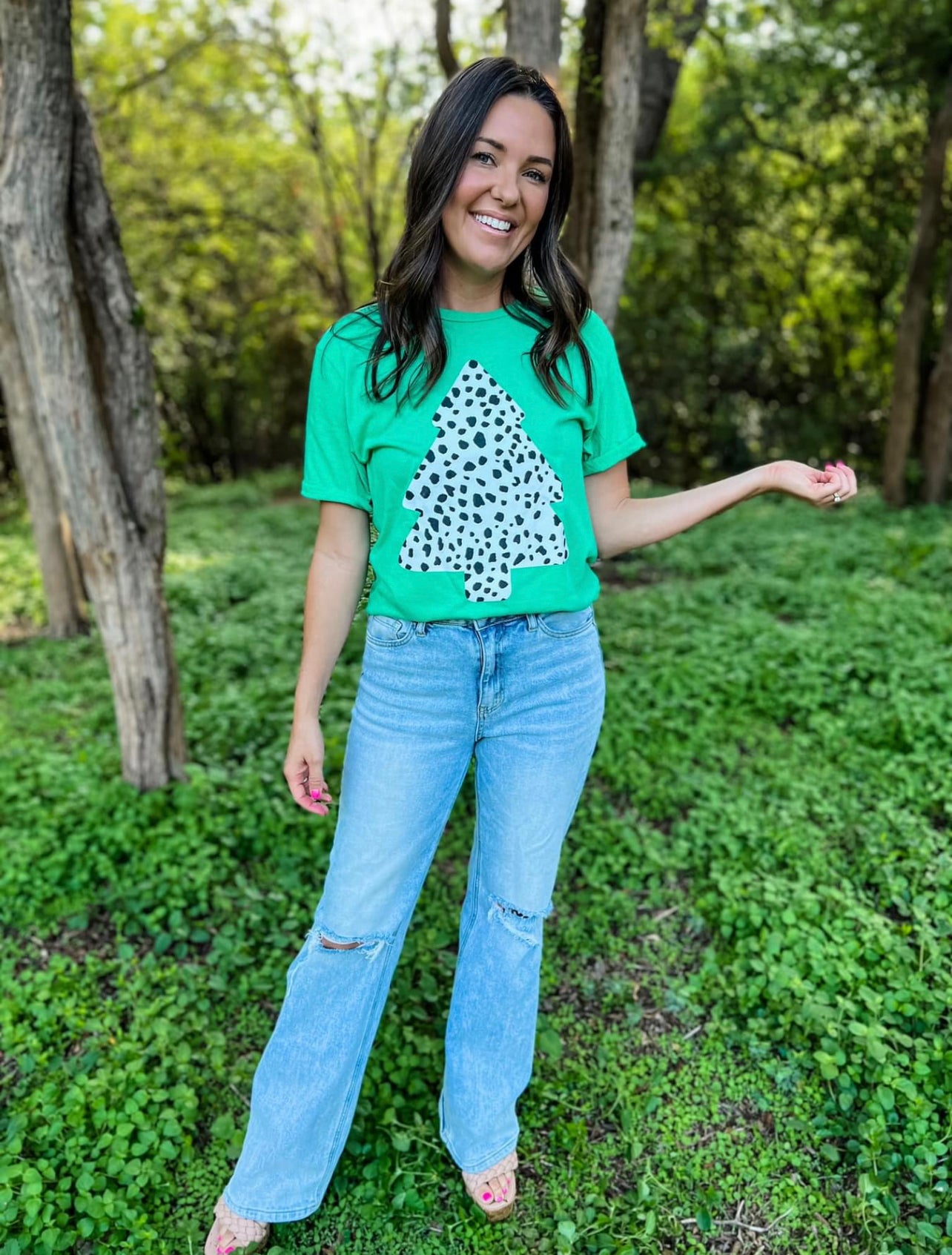 Dalmatian Christmas Tree Tee