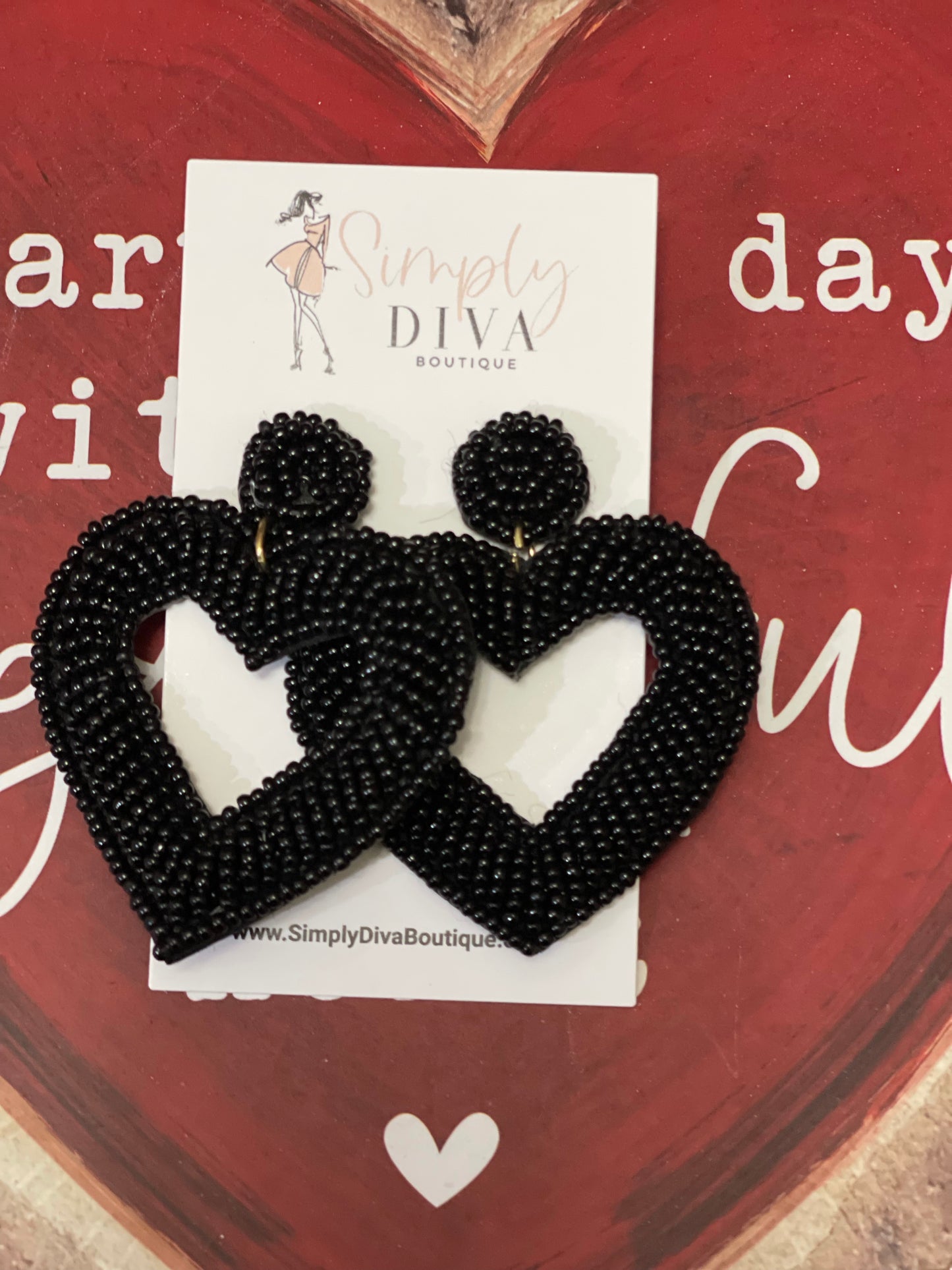 Open Your Heart Bead Earrings