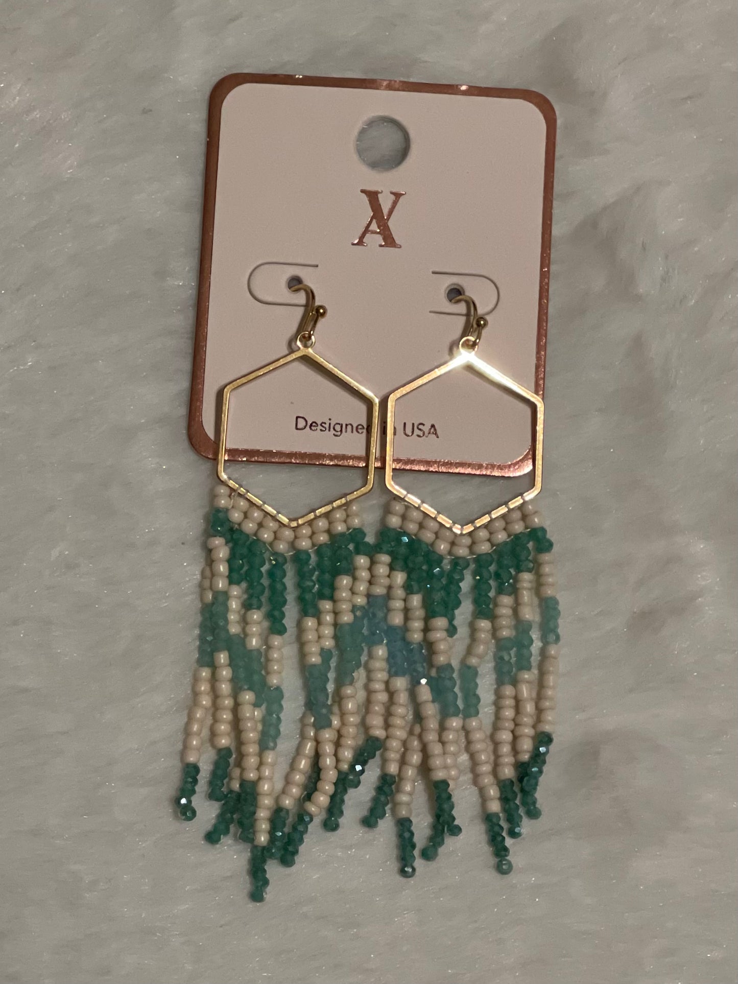beaded dangle earrings