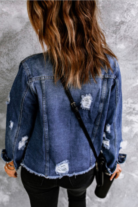 Cali Distressed Denim Jacket