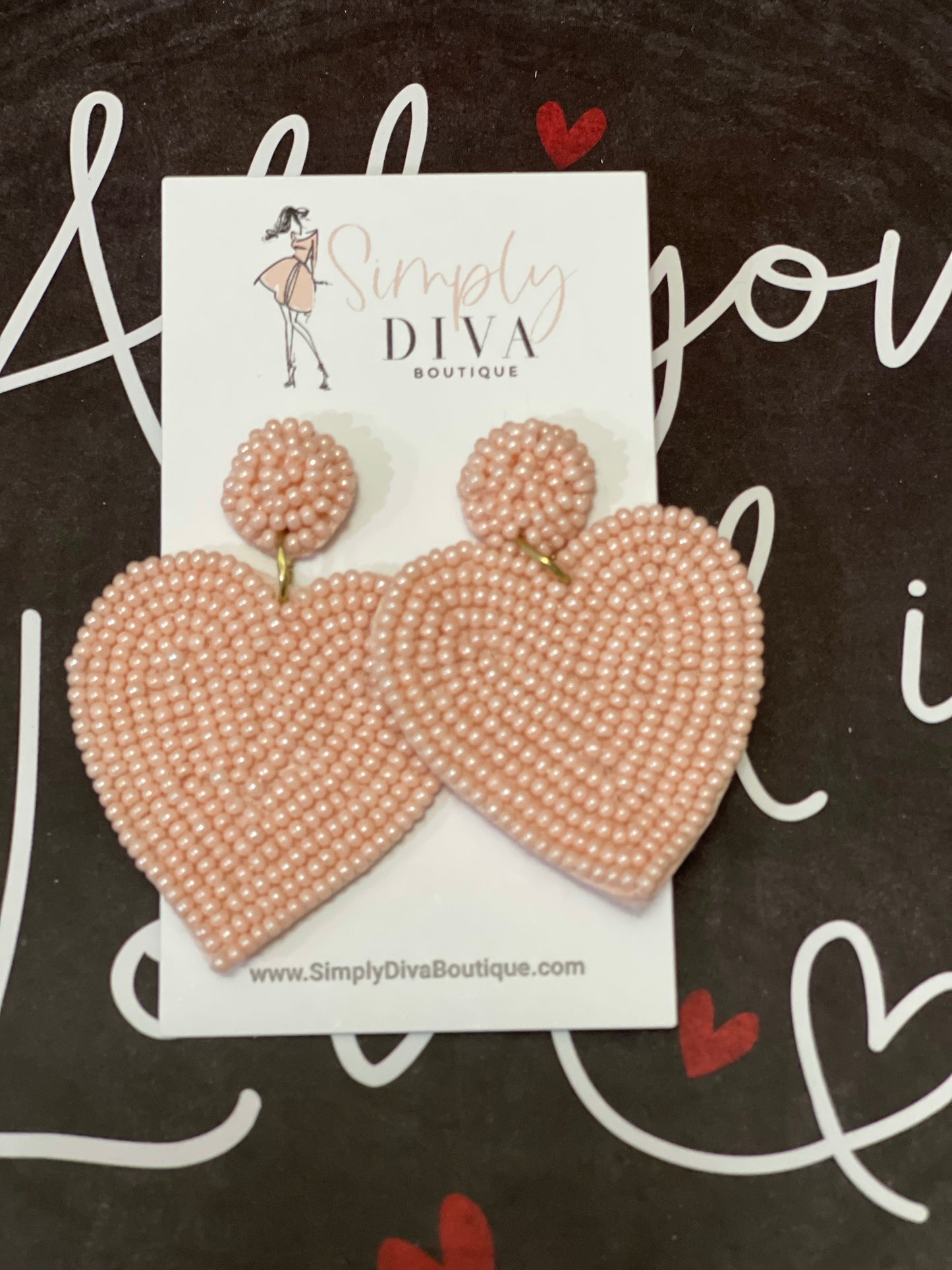 Heart Bead Earrings