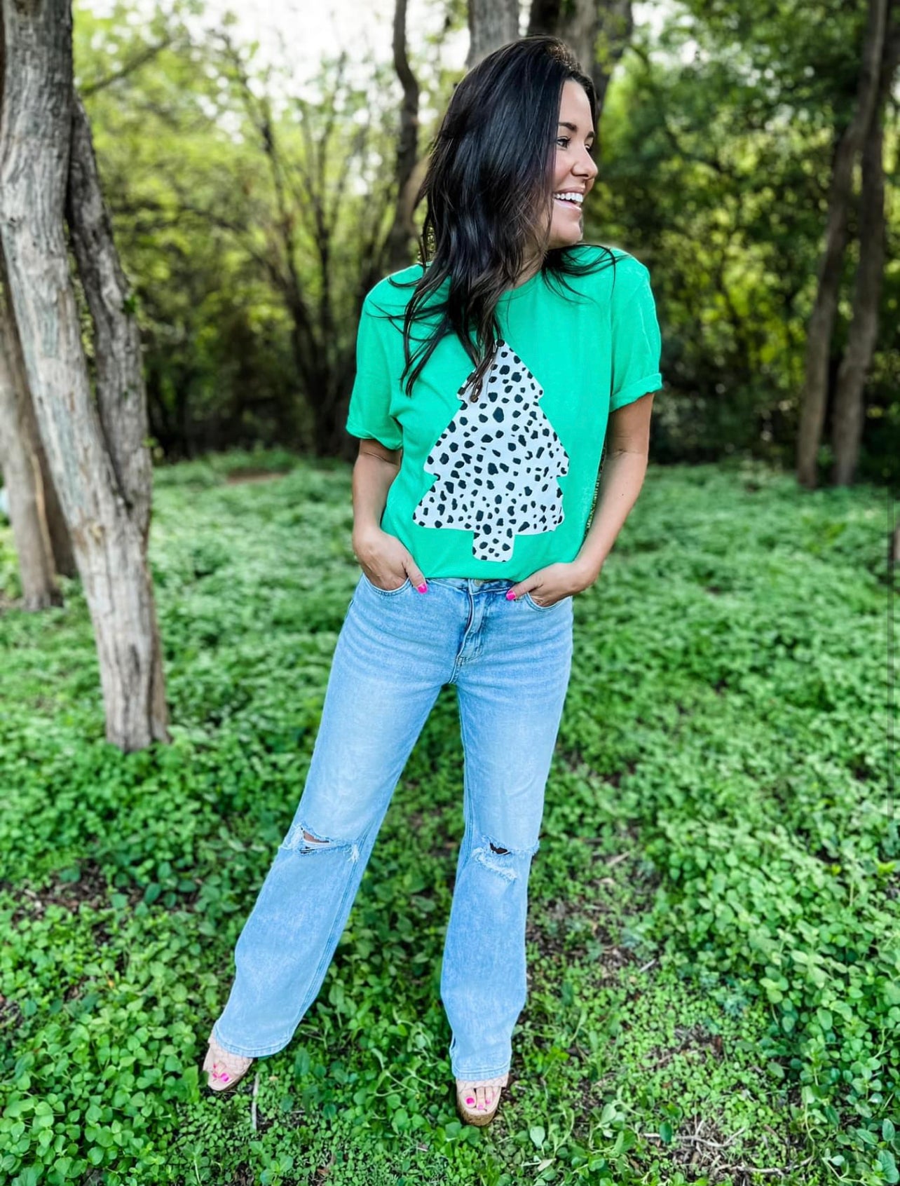 Dalmatian Christmas Tree Tee