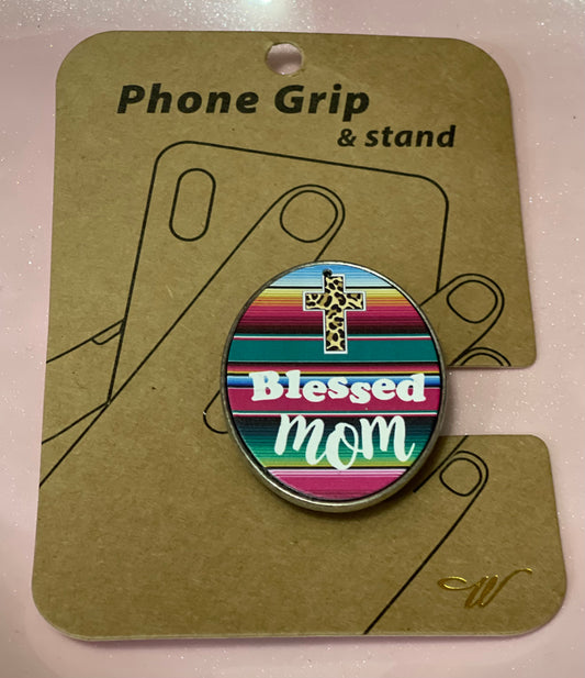 Blessed Mom Phone Grip