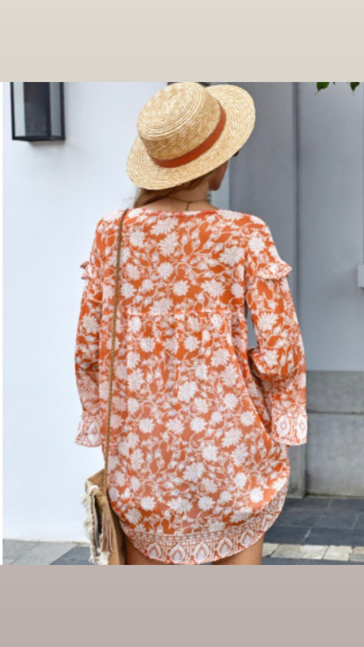 Babydoll Tunic Floral Top