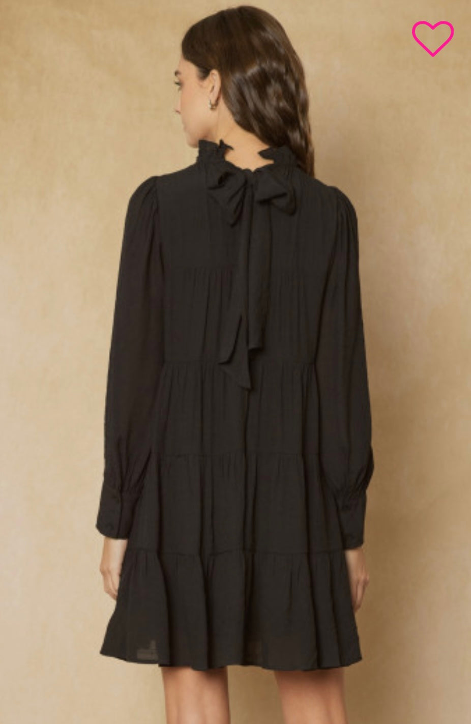 Remi Black High Neck Dress