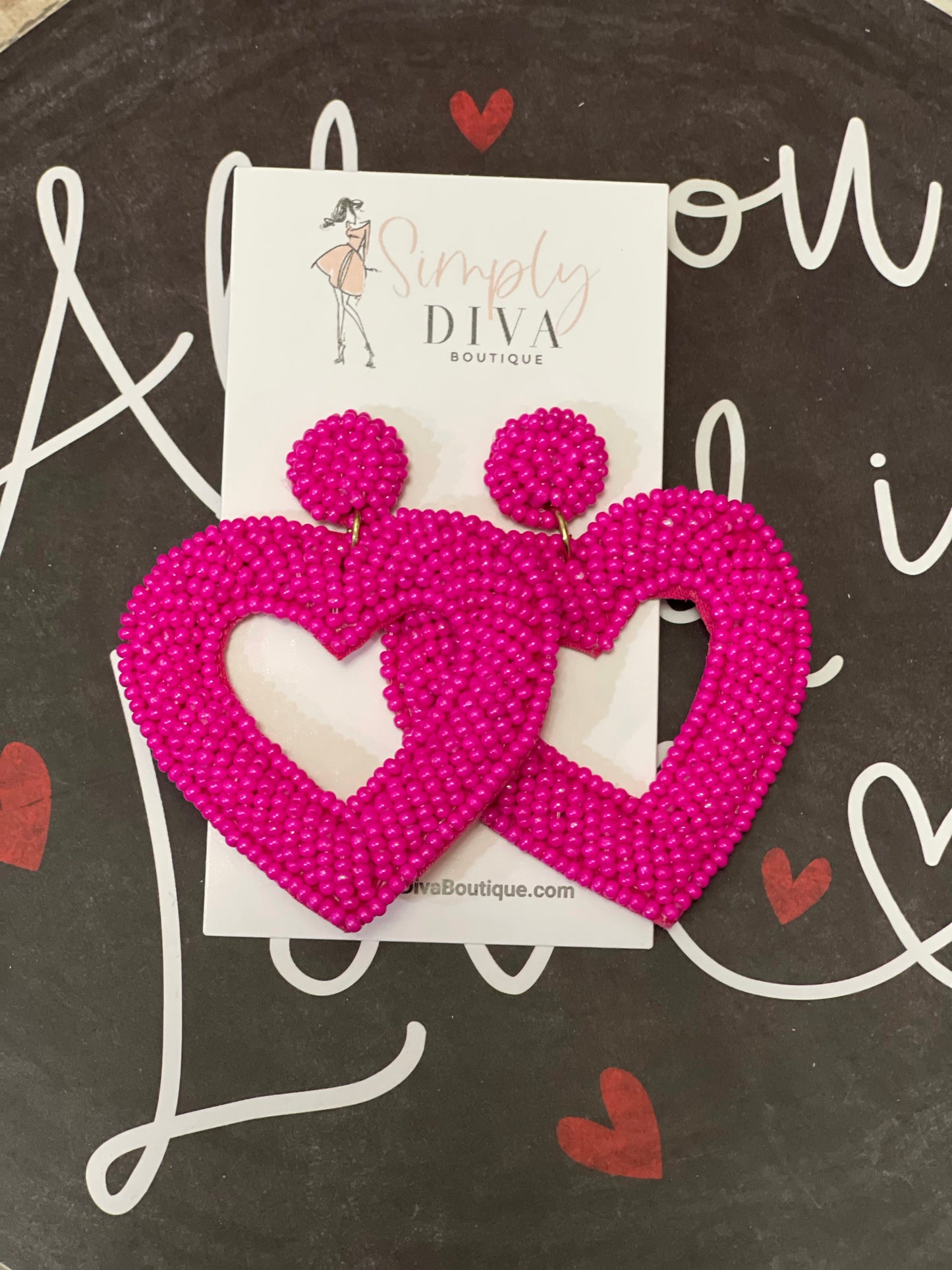 Open Your Heart Bead Earrings