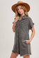 FRAYED HEM DENIM DRESS