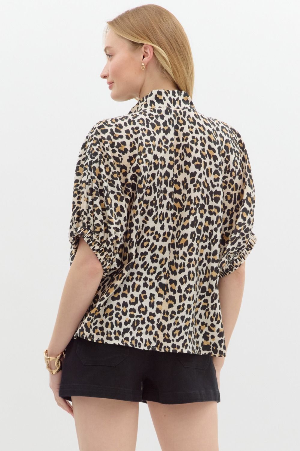 Camel Leopard Top