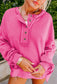 Drop Shoulder Henley Sweatshirt