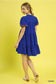 Embroidered Flutter Sleeve Dress