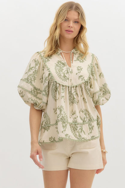 Masey Olive Top