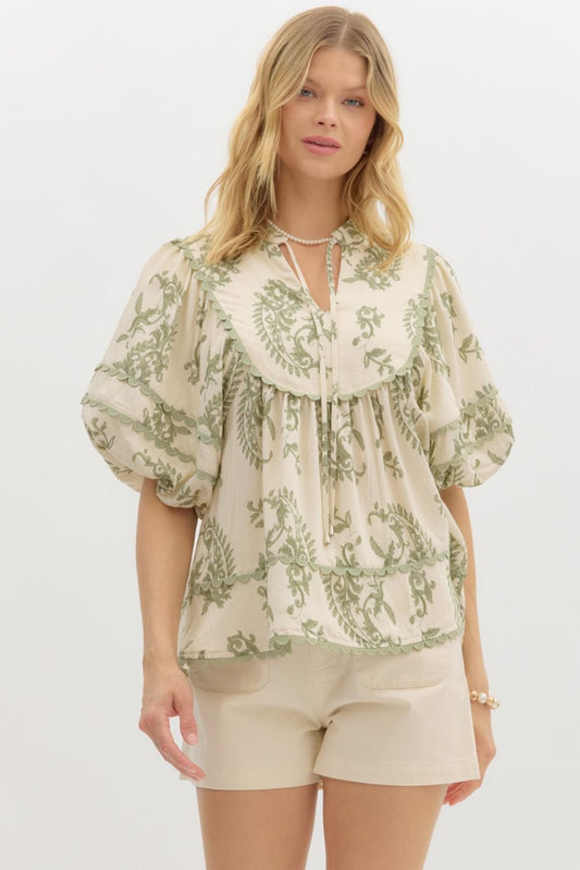 Masey Olive Top