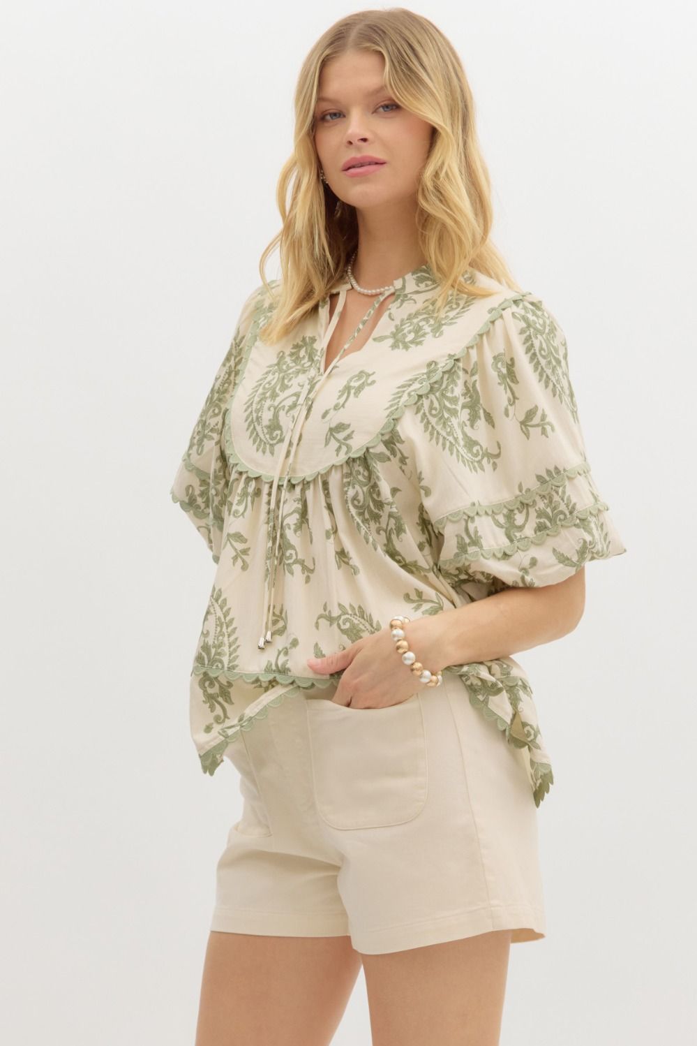 Masey Olive Top