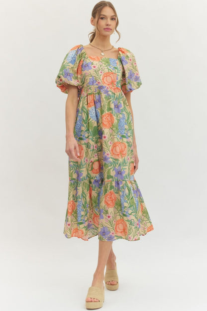 Camille Garden Midi Dress