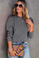 Vintage washed puff sleeve sweatshirt