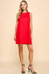 Scalloped Detail Round Neckline Dress