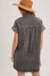 FRAYED HEM DENIM DRESS