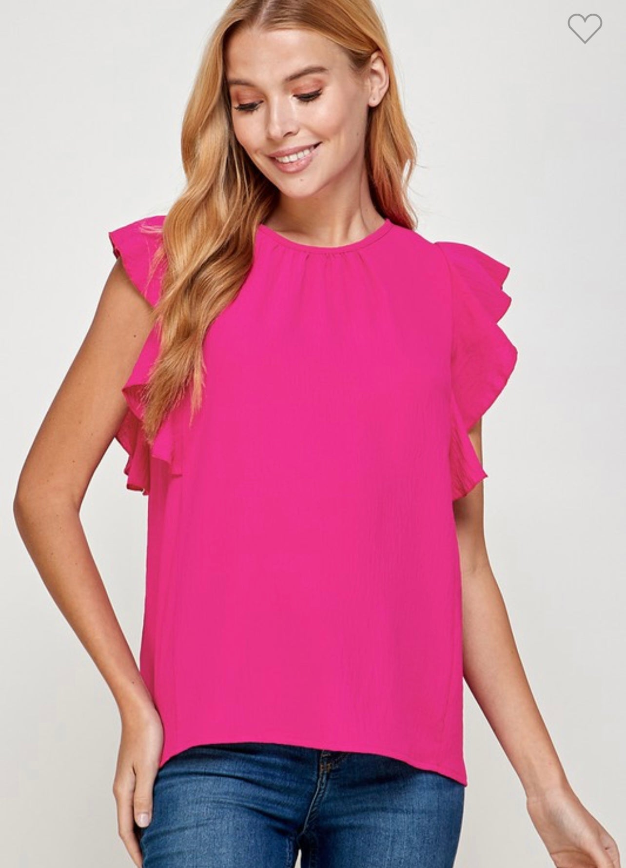 The Beth B Fuchsia Top