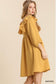 Mustard Smocking Ruffle Dress