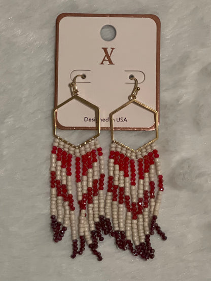 beaded dangle earrings