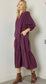Eunice Eggplant Midi Dress