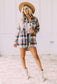 Multicolor Plaid Button Down Ruffled Shacket