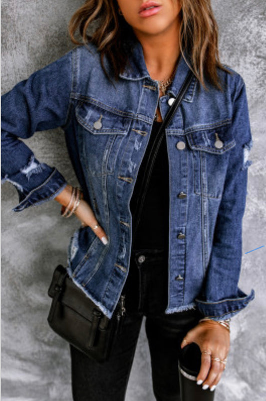 Cali Distressed Denim Jacket