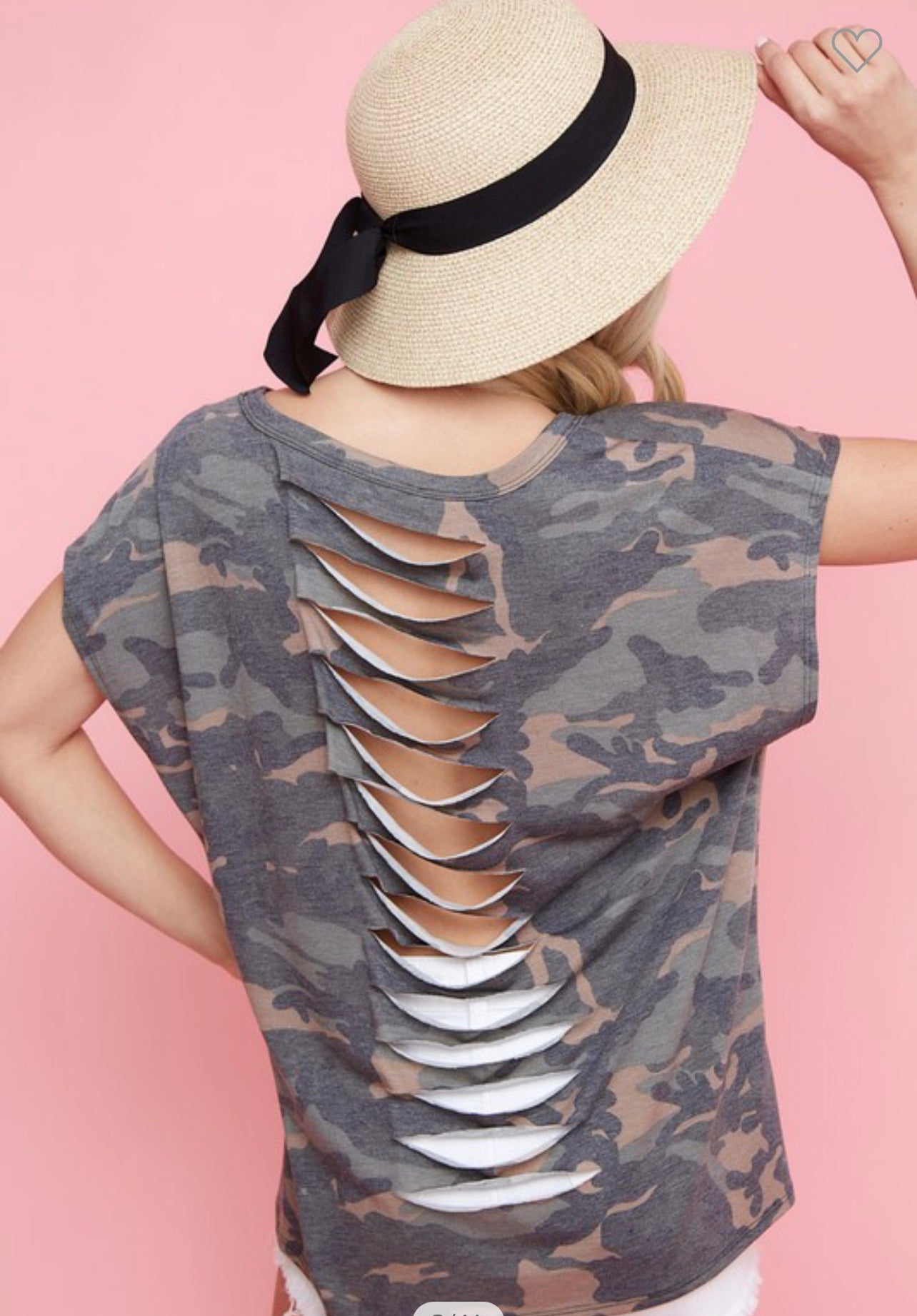 “Camo Printed Jersey Knit with laser cut”