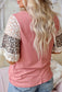 Courtney leopard Print Lace Top