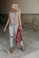 Striped Ruffle Short Sleeve Blouse”