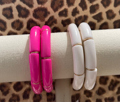 Colorful Acrylic tube Bracelets