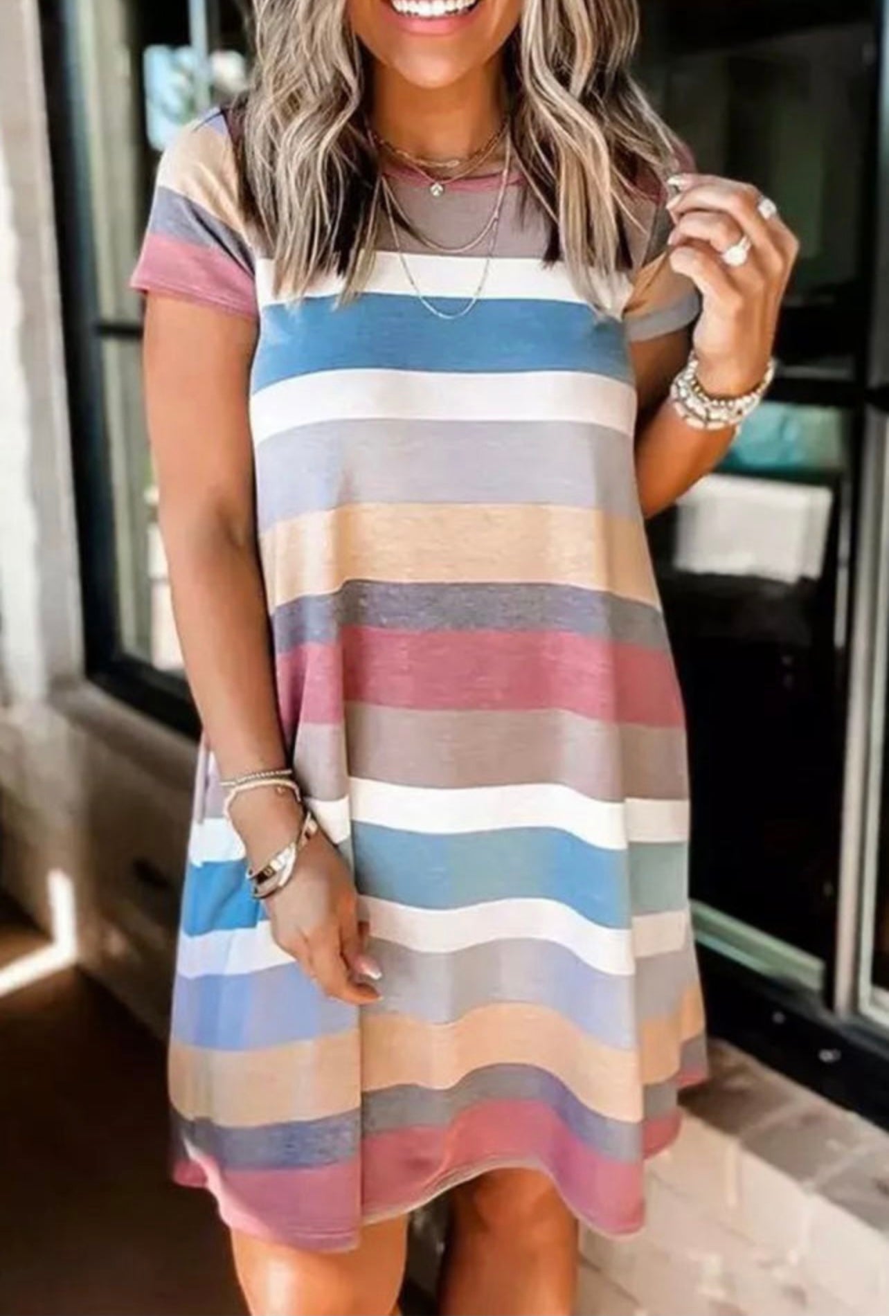 The Rylee Striped print Dress