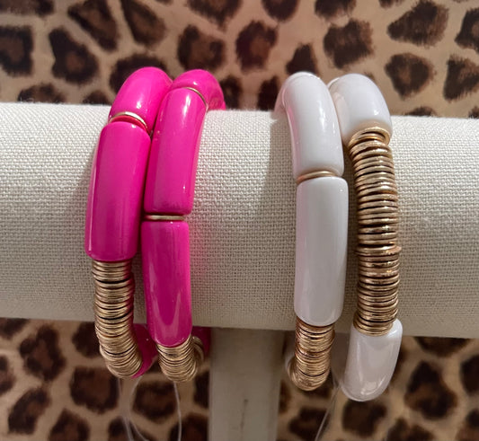 Colorful Acrylic tube Bracelets