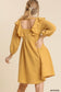 Mustard Smocking Ruffle Dress