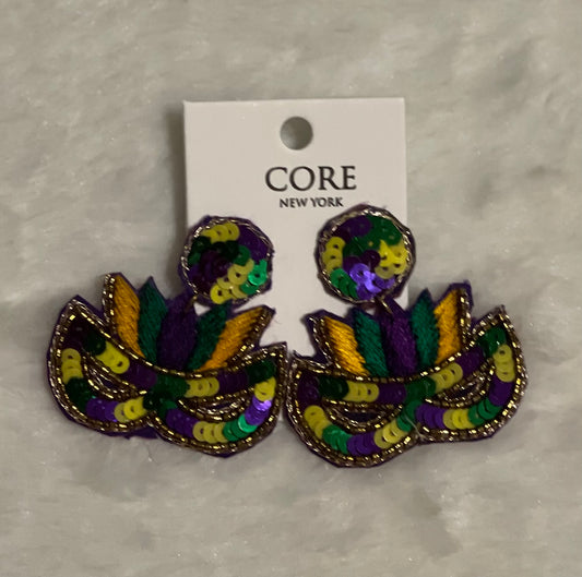 Mardi Gras earrings