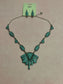 Turquoise silver necklace set so