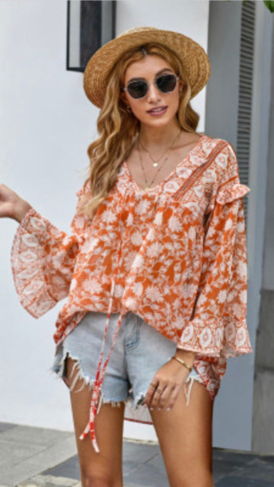 Babydoll Tunic Floral Top
